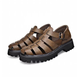 Platvormiga Ehtsa Nahaga Sandaalid V&auml;litingimustes Tennised Rannakummikud Vettal&auml;biMatkamiseks Suvised Meeste Klassikalised Rooma Sandaalid Slipper 38