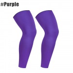 1 paar pikki varrukaid Compression jalg T&auml;ispikad p&otilde;lvevarrukad Elastsed sportlikud pikad varrukad meestele Naised jooksjalgpall M lilla