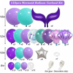 Uus lilla merineitsi saba Palju &otilde;nne s&uuml;nnip&auml;evaks peokaunistuste komplekt T&uuml;druku &otilde;hupallipulm Oh Baby Shower Lateks &otilde;hupallid Garland Globos 12 inch