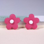 V&auml;ikesed v&auml;rsked juuste aksessuaarid Dekoratiivne plaaster Mobiiltelefoni korpuse materjal 10 tk Matte viie kroonlehega lillega k&uuml;lmkapi kleebiste tarvikud roosa punane v&auml;rv