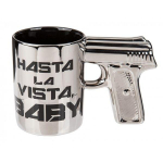 Tasse avec poign&eacute;e Mug pistolet hasta la vista baby