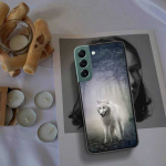 Lumivalge Blue Eyes Wolf telefoni&uuml;mbris Samsung Galaxy A12 A22 A32 A42 A52 A72 A54 A34 A24 A14 A73 A53 A33 A23 A13 5G F52 F62 C Samsung A13 5G