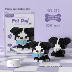 Loominguline looma ehitusplokk husky &scaron;nautseri &otilde;ppem&auml;nguasi t&uuml;drukutele Border collie-225Pcs