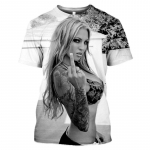 Beauty Body Art Seksikad kuumad 3D-tr&uuml;kiga T-s&auml;rgid Suvised meeste p&otilde;hjuslikud T-s&auml;rgid Populaarne Street Hip Hop O Kaelusega l&uuml;hikeste varrukatega T-s&auml;rk M