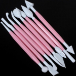 8 tk/komplekt Manuaal Fondant Koogi nikerdamiseks Nugade komplektid K&uuml;psetamine Kaunistust&ouml;&ouml;riistad Kaunistus Modelleerimine Isetegija roosa