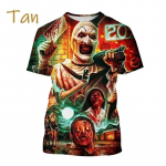 Suvine &otilde;udusfilm &Otilde;udusfilm 3D-printimine T-s&auml;rgid Meeste vabaaja moep&otilde;nevik Kloun Halloween l&uuml;hikeste varrukatega L&otilde;busad lahedad T-s&auml;rgid L