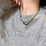 Vintage Hiina stiilis l&otilde;vikujuline ripatsiga helmestest kaelakee naistele meestele &otilde;nnelik punk paar kaelakett etnilise stiili aksessuaarid