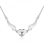 925 h&otilde;be Naiste mood Kaelakee Unistuste Ingel Love Love Heart Heart kaelakee