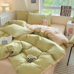 &Uuml;hev&auml;rviline tavaline neljaosaline komplekt, tekikate, tekikate, voodipesu, voodipesu, &uuml;li&otilde;pilaste &uuml;hiselamu &uuml;hekordne kolmeosaline komplekt 1.5m bed