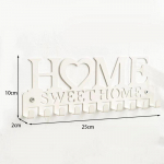 1 tk seinale kinnitatav Sweet Home dekoratiivne v&otilde;tmehoidja, v&otilde;tmeseina konks, loominguline v&otilde;tmehoidja esiukse jaoks HOME valge