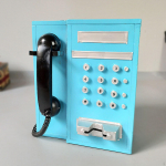 Lauatelefoni rekvisiidid Seinakaunistus 30,5 x 25,5 13 cm ornament Vanamoodne rauast k&auml;sit&ouml;&ouml; roosa