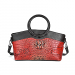 Krokodillimustriga reljeefsed &otilde;lakotid naistele Ehtsast nahast Crossbody kott Vintage Design k&auml;ekotid Rahakott GZW 33cm*21cm*13cm roheline