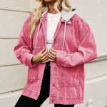 IHUASU Naiste mitmek&uuml;lgne &otilde;huke retro klassikaline lahtise teksariidest vabaajajakk-top XL metsmaasika v&auml;rv