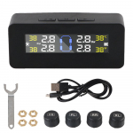 Rehvir&otilde;hu j&auml;lgimiss&uuml;steem P&auml;ikese-/USB-toitega Digitaalne LCD-ekraan 4 Andurit Automaatsed Turvaalarms&uuml;steemid Rehvir&otilde;hu Monitor Auto TPMS exteral sensors
