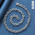 925 Sterling h&otilde;bedane O-ketiga kaelakee Kingitus Mood Pulmaehted 45CM