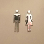 S&uuml;mbol Silt Mehed Naised WC Akr&uuml;&uuml;lliim-Kolm KUNI &Uuml;KS seinakleebis Sildi ukses&uuml;mbol One Size