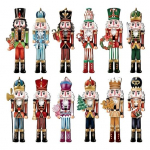 P&auml;hklipureja s&otilde;duri ripats, puidust p&auml;hklipureja rippuv ornament, maalitud pidulik kaunistus j&otilde;ulupuu jaoks uusaastakingituste peokaunistus 12pcs