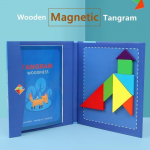 Enfants En Bois Magn&eacute;tique Jeu De Voyage De Puzzle De Tangram Livre Educatif Enfants Jouets YIM91109001 CONSOLE EDUCATIVE