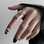 INS Fashion h&otilde;bedase v&auml;rvi ebaregulaarne vedel laava vesitilgakujulised s&otilde;rmes&otilde;rmused naistele, geomeetriline keerdpunk avanemisr&otilde;ngas ehted