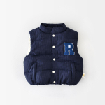 Laste puuvillane vest s&uuml;gis-talvine Korea versioon vest imikukirjaga tikitud v&auml;limine kulumine top beebi paksendatud vest 73cm