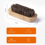 Pehme ja k&otilde;vade harjastega nahast kingapoleerimispintsel puidust k&auml;epidemega 304 Small Horsehair Brush