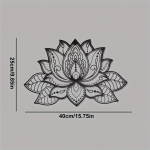 1 tk Lootose lille Mandala metallist seinakunst &ndash; vaimne mandala kujundus, elegantne metallist seinaripp, stiilne kodukaunistuse aktsent must