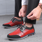 Moodsad meeste nahast vabaaja s&otilde;idujalatsid paelkinnitusega Moodsad klassikalised meeste hingavad tossud Zapatos De Hombre H211 38 punane