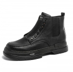 Mood Slip-On Meestesaapad Platvorm Meeste Poolsaapad ja Libisemiskindlad Nahast Saapad Must Valge Meeste vabaaja pidusaapad Moesaapad Botas Hombre 39 must