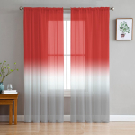 Salveiroheline Halli Gradatsiooniga L&auml;bipaistvad Kardinad Elutoa Kaunistuseks Akknakardinad K&ouml;&ouml;ki T&uuml;ll Voile Organza Kardinad W135 x H115cm x1&Grommet Top gray