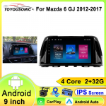 Android 13 Mazda 6 GJ Atenza 2012 2013 2014 2015 2016 2017 jaoks Carplay Auto Car Multimedia k&otilde;ik-&uuml;hes Auto Raadio Video M&auml;ngija GPS 4 core 1GB+32GB carplay
