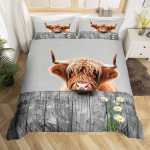 &Scaron;oti m&auml;giveise tekikate Geomeetriline Puidust laua Rustikaalne voodipesukomplekt Lilled Loom Talumaja tekkikate Lehm tekikate EU Single(135x200cm) gray