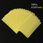 50 tk Korea fotokaardikotid 61x91mm l&auml;bipaistvad happevabad CPP kaardikatted 3-tollise fotokaardi holograafilised kaitsekiled albumik&ouml;itja jaoks kollane