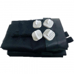 Lemmikkoerte piirdeaiad 4 tk konksuga Lemmiklooma isoleeritud v&otilde;rgutrepid V&auml;rav Uus kokkupandav hingavast v&otilde;rgust m&auml;nguaed koerte turvaaia jaoks 72x110cm must