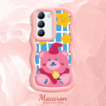 V&auml;rvitud muster Big Wave Edge pehme silikoon materjal Macaron telefoni &uuml;mbris p&otilde;rutuskindel kaitsev kummist korpus OnePlus Vivo Motorola Moto jaoks Motorola Moto G14 valge