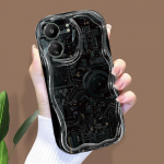 Armas koomiksimustriga kreemja tekstuuriga korpus, lainelise servaga pehme silikoonkaanega telefoni&uuml;mbris Xiaomi Redmi jaoks Redmi K40 Pro valge