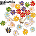 5/10/20 tk sulamist emailitud kr&uuml;santeemi ripatsit, kevadlille teemaline ripats, ehtevalmistus kaelakee, k&auml;ev&otilde;ru, k&otilde;rvar&otilde;ngas, DIY ehtetarvikud 5pcs