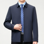 Kevadine ja s&uuml;gisene mooruspuu siidist rev&auml;&auml;rijakk Meeste keskealiste ja vanade meeste &auml;riline vabaaja No-Iron lahtine suures suuruses kadri jope 170