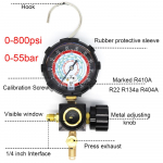 R410A t&auml;itmiskomplekt AC t&auml;itevoolik R134A R22 manomeetri voolikukomplekt kliimaseadmete jahutuse t&auml;itmiseks R410A adapter