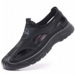 Meeste 2024. aasta suvised ehtsast nahast v&otilde;rk-hingavad sandaalid - Ideaalne s&otilde;itmiseks, vaba aja veetmiseks &otilde;ues, vees k&auml;imiseks ja rannaaktiviteetideks. 44 must