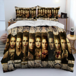 Uus film The Vampire Diaries voodipesukomplekt &Uuml;hekohaline Kaksik T&auml;issuuruses Kuninganna Kuningas Suuruses Voodikomplekt T&auml;iskasvanud Laps Magamistuba Tekikotikomplekt Kodutekstiil EU Twin 135x200cm