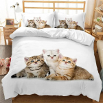 3D digitaaltr&uuml;kk 2/3 tk loomakassi mustriga tekikott padjap&uuml;&uuml;r kaheinimesevoodi komplekt kate tekk pehme mikrokiust voodipesukomplekt 135X200cm-2pcs