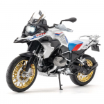 1/9 BMW R1250 GS M&auml;ngumootorratta Mudel Lastele Valatud Metallist Mootorratta S&otilde;iduki Miniatuur Valgustatav Kollektsiooni Kingitus Poistele valge