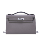 Uus kettkotiga kott Naiste ehtsast nahast Swift pealmine kiht veisenahast kott Temperamentne Moekas v&auml;ike ruudukujuline kott Mitmek&uuml;lgne &otilde;lakott 22x8x14cm hall