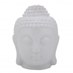 Valge Buddha pea kujuline eeterliku &otilde;li p&otilde;leti viirukidifuuser k&uuml;&uuml;nlajalg