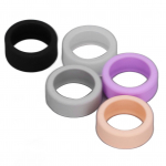 5 tk Smart Ring Cover Silikoonist Elastne kriimustusvastane Smart Ring Protector igap&auml;evaseks kasutamiseks must valge M