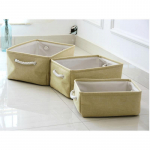 Puuvillane pesu hoiustamisvahend Kodu Vannituba M&auml;&auml;rdunud riiete hoiukarp Aluspesu hoiukorv 3tk hall