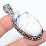 Dendrite Opal Handmade 925 Sterling Silver Gift Jewelry Pendant 2.25 v2w42