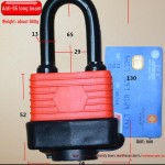 Veekindel vargusvastane roostevabast terasest tabalukk v&auml;listingimustes kasutamiseks - roostekindel, kummikattega vasklukk parkimisuksele