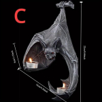 Nahkhiire seina teek&uuml;&uuml;nalde hoidja Halloweeni k&uuml;&uuml;nlajalg Nahkhiire kuju Aed Rippuv k&uuml;&uuml;nlajalg Valgusaed Kodu Halloweeni kaunistus 3 stiili 1tk must