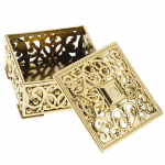 Plastikust aardekarp Ruudukujuline kommikarp Aardelaekas pulmade teenetekarp kuld